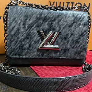 Louis Vuitton Gunmetal Twist MM Handbag